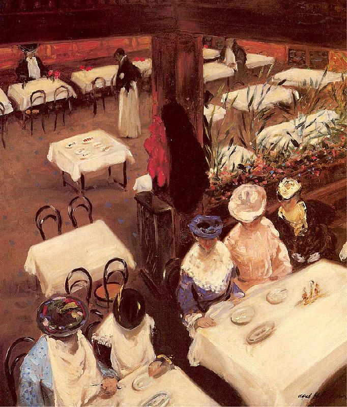 In a Cafe, Maurer, Alfred Henry